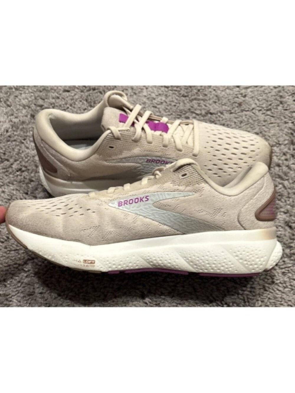 Brooks Ghost 16 Almond/Peach/Coco 1204071B251 Womens Sz 8.5 Run Walk Train Shoes - Picture 4 of 8